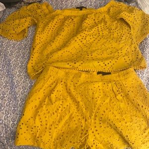 BCBG Yellow Shirt and Shorts